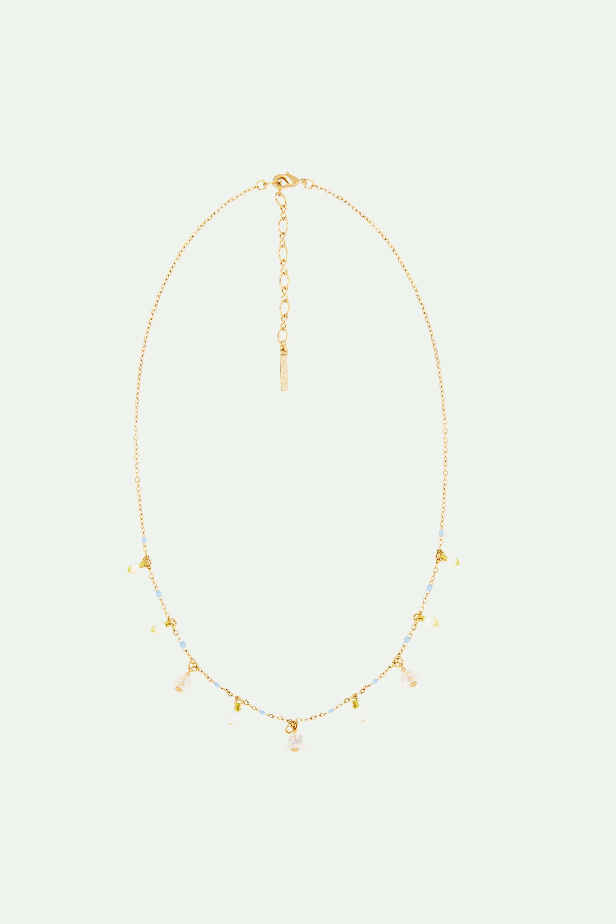 Collier pendentif clochettes de muguet | Blanc