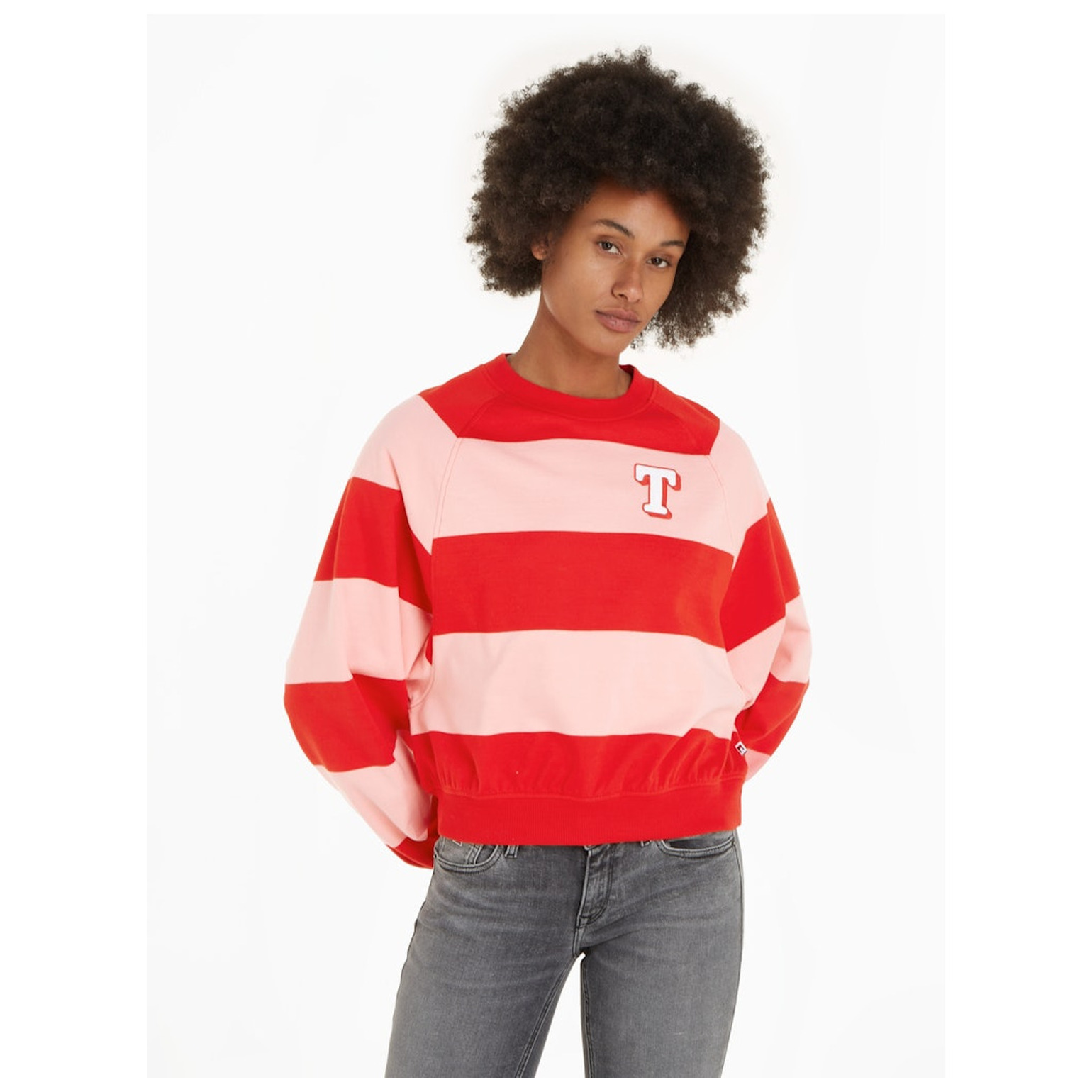Tommy Jeans TJW RLX LETTERMAN STRP CREW EX