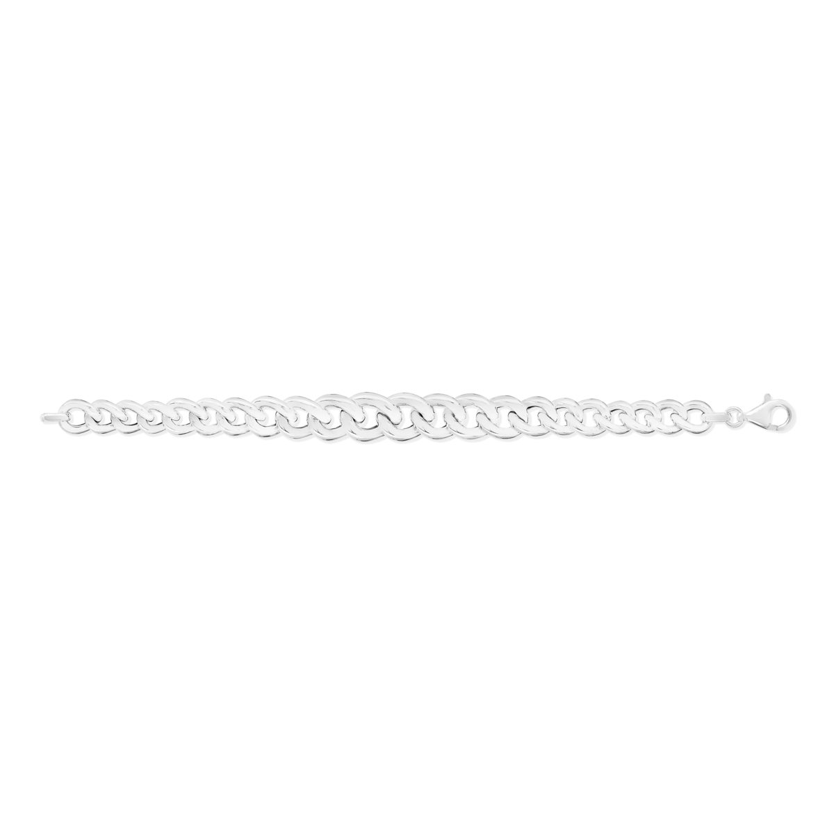 Bracelet argent 925 maille gourmette 19 cm