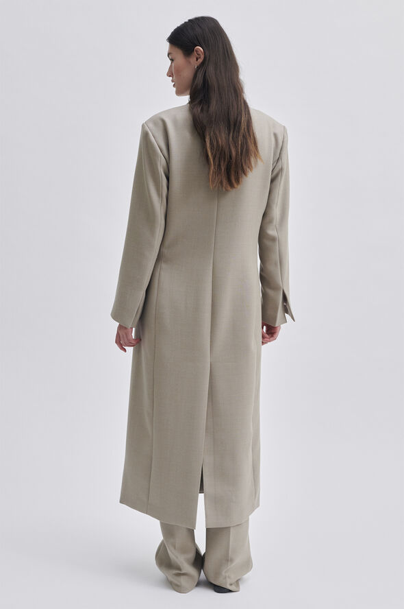 Second Female Maxine Wool Long Blazer Roasted cashew