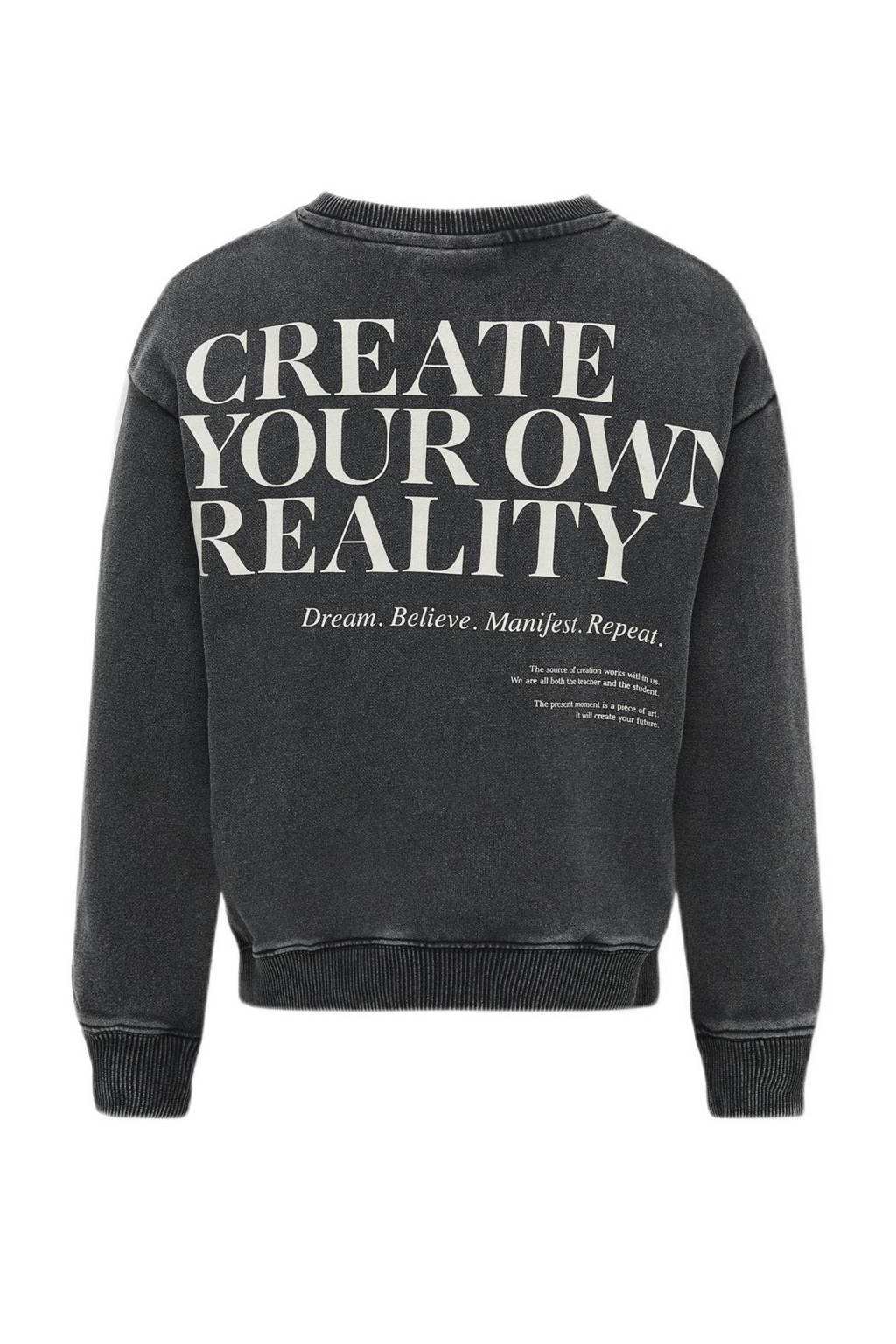 ONLY sweater KOGNELLY met backprint zwart