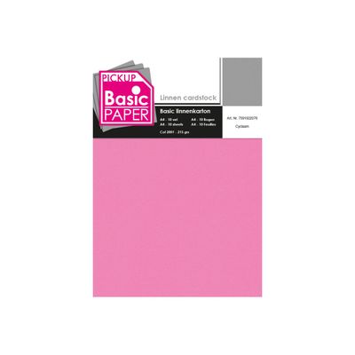 Pickup - Carton de lin - A4 (210 x 297 mm) - 215 g/m² - 10 feuilles - cyclamen