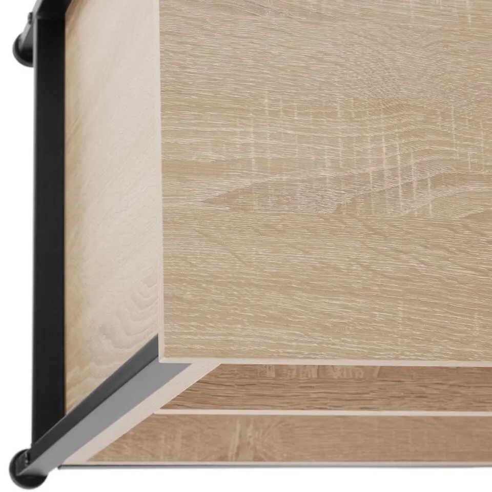 tectake Dressoir Navan 147x41x60,5cm, Industrieel Licht Hout, Eiken Sonoma