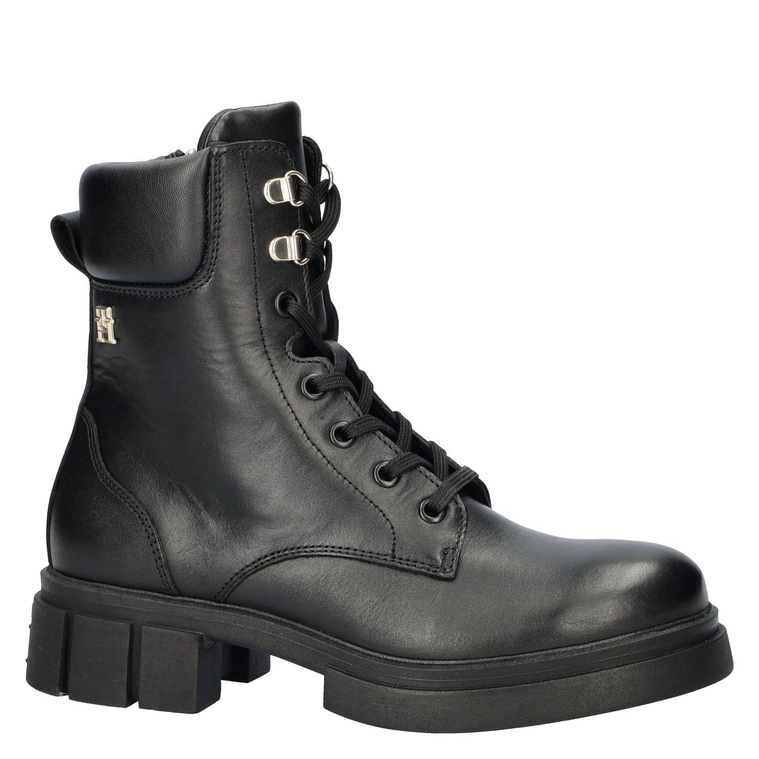 Tommy Hilfiger Lace-up Biker dames bikerboot Tommy Hilfiger Zwart