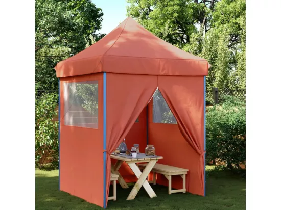 Tente de réception pliable escamotable avec 4 parois latérales