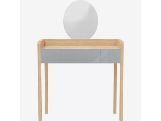 HABITAT - Coiffeuse en chêne et bois laqué - Naturel et gris - Design by Chloé Le Cam - Roxanne