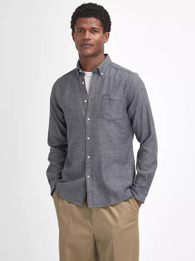 BARBOUR Hemd BUCKLEY Tailored Fit grau