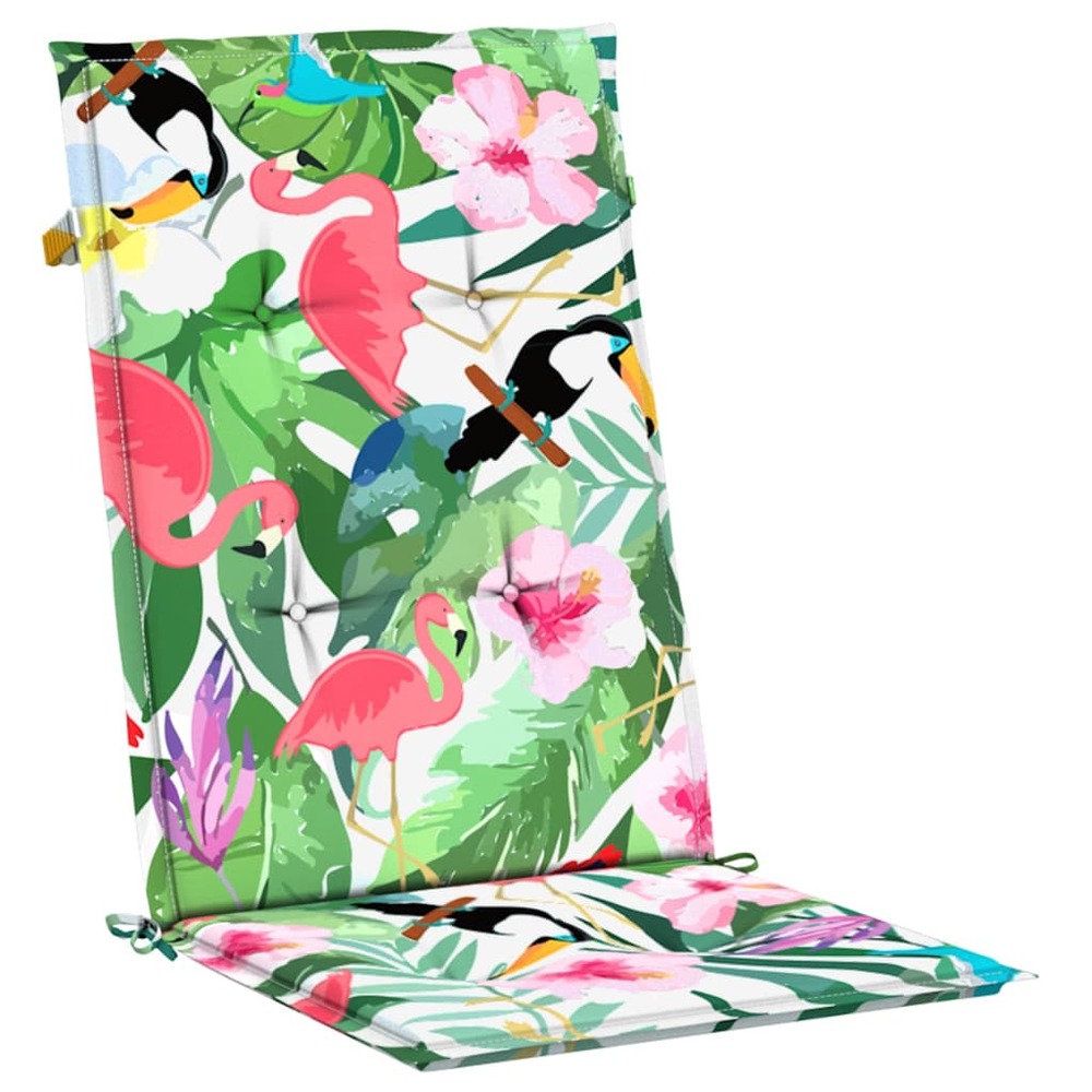 Coussins de chaise de jardin dossier haut lot de 2 multicolore