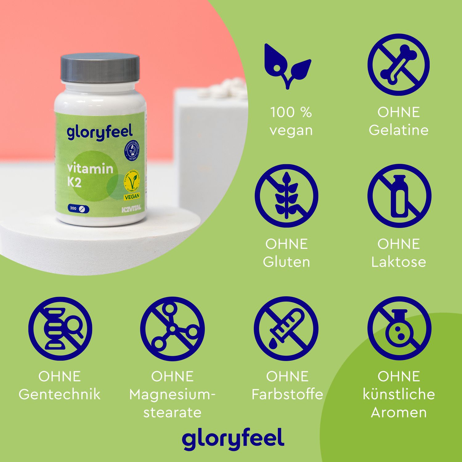 gloryfeel® Vitamin K2 Tabletten