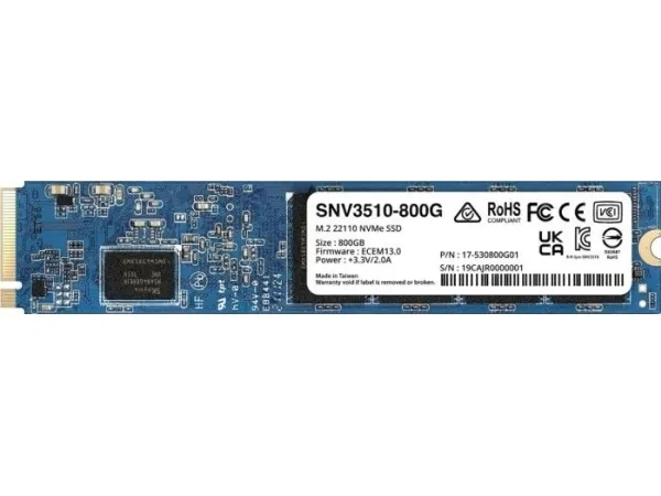 Synology SNV3510-800G - SSD - 800 GB - intern - M.2 22110 - PCIe 3.0 x4 (NVMe)