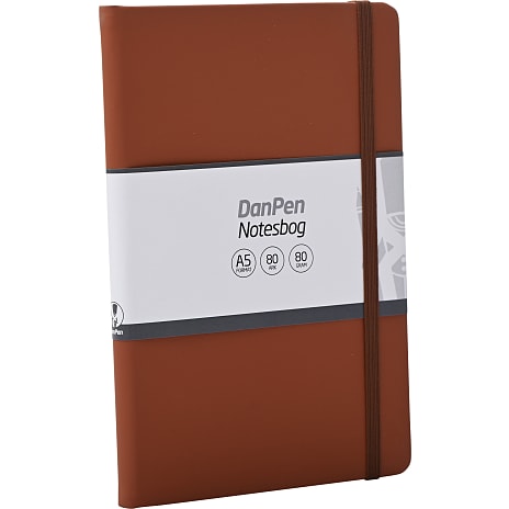 Danpen notesbog PU A5 - brun