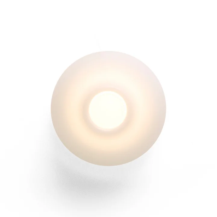 HAY - Ono Flush Mount Wandleuchte, Ø 35 cm, opalweiss