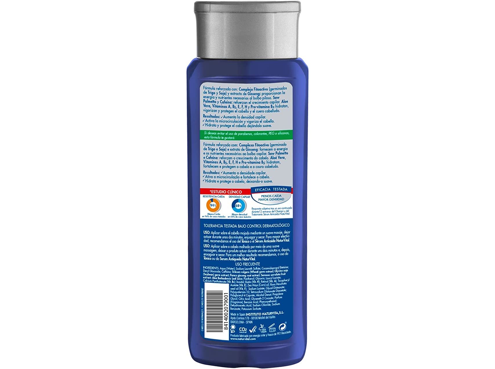 Champô Antiqueda Cabelos Normais Natur Vital 300ml