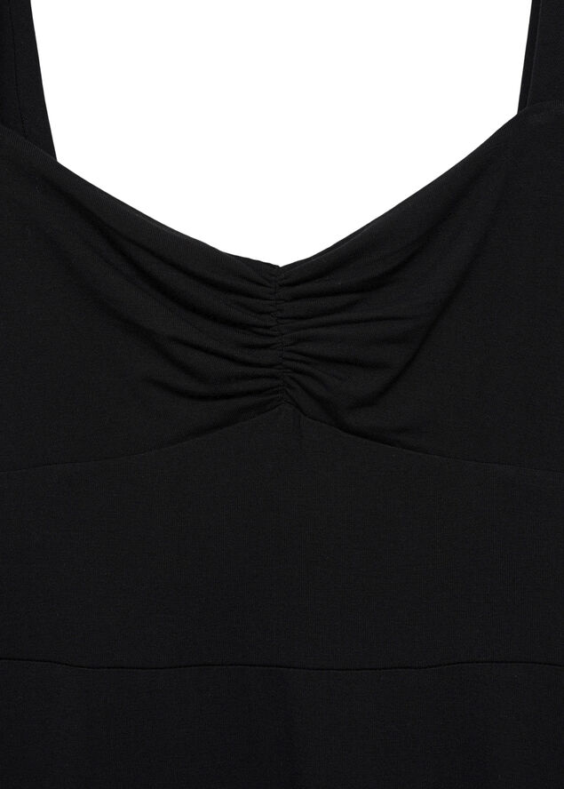 MANGO Strapless flared dress Black