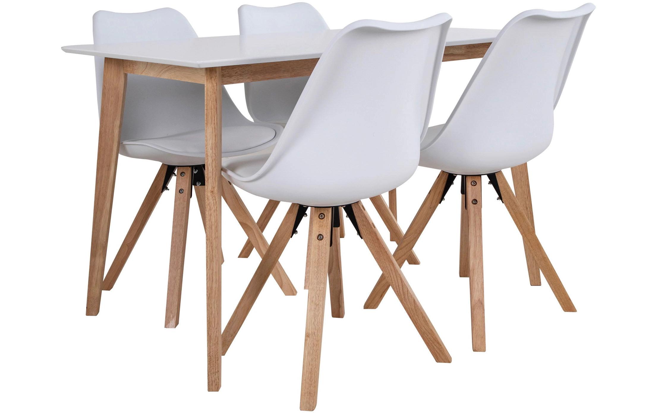 Tisch Vojens 120 x 75 cm, Braun/Weiss<br>Esszimmertisch