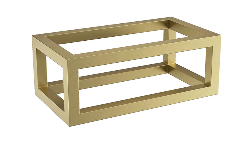 Mueller Gold frame voor fontein 40x22cm messing geborsteld