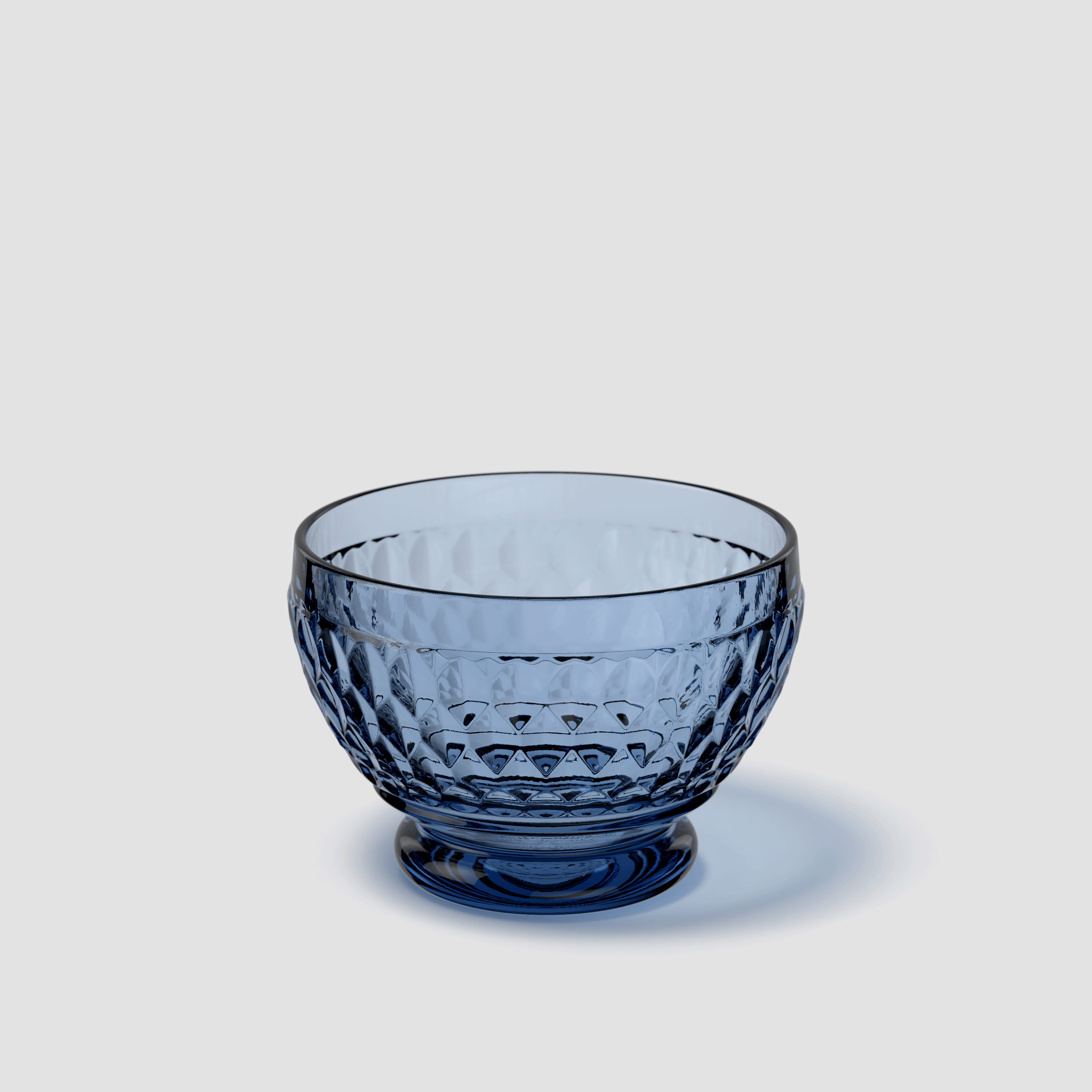 Boston Dessert bowl Blue, 8.5 oz, crystal glass