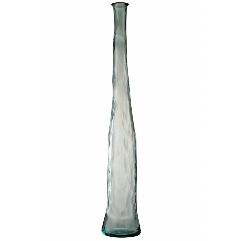 Vase bouteille en verre transparent 120x18x18 cm