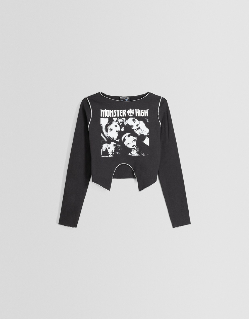 Camiseta de manga comprida com estampa Monster High