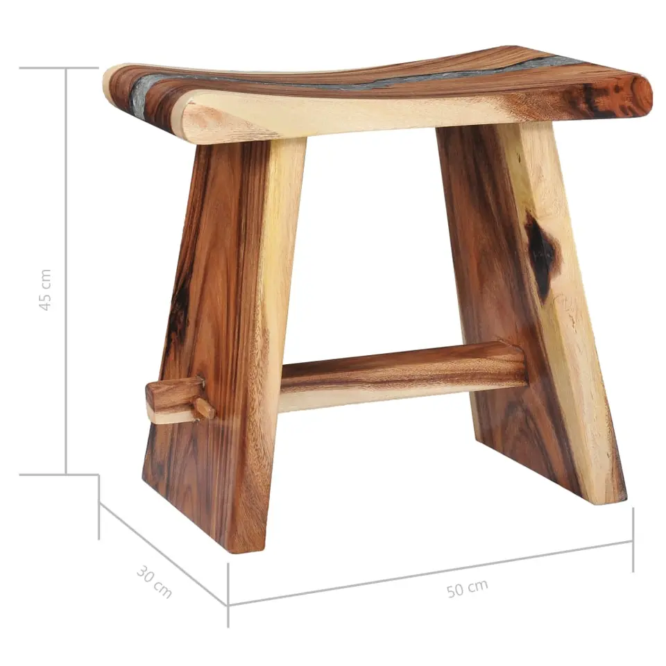 vidaXL - Kruk - Multikleur - Hout