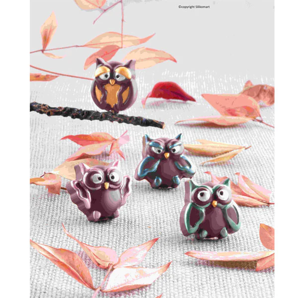Moule en silicone 12 chocolats chouette Silikomart