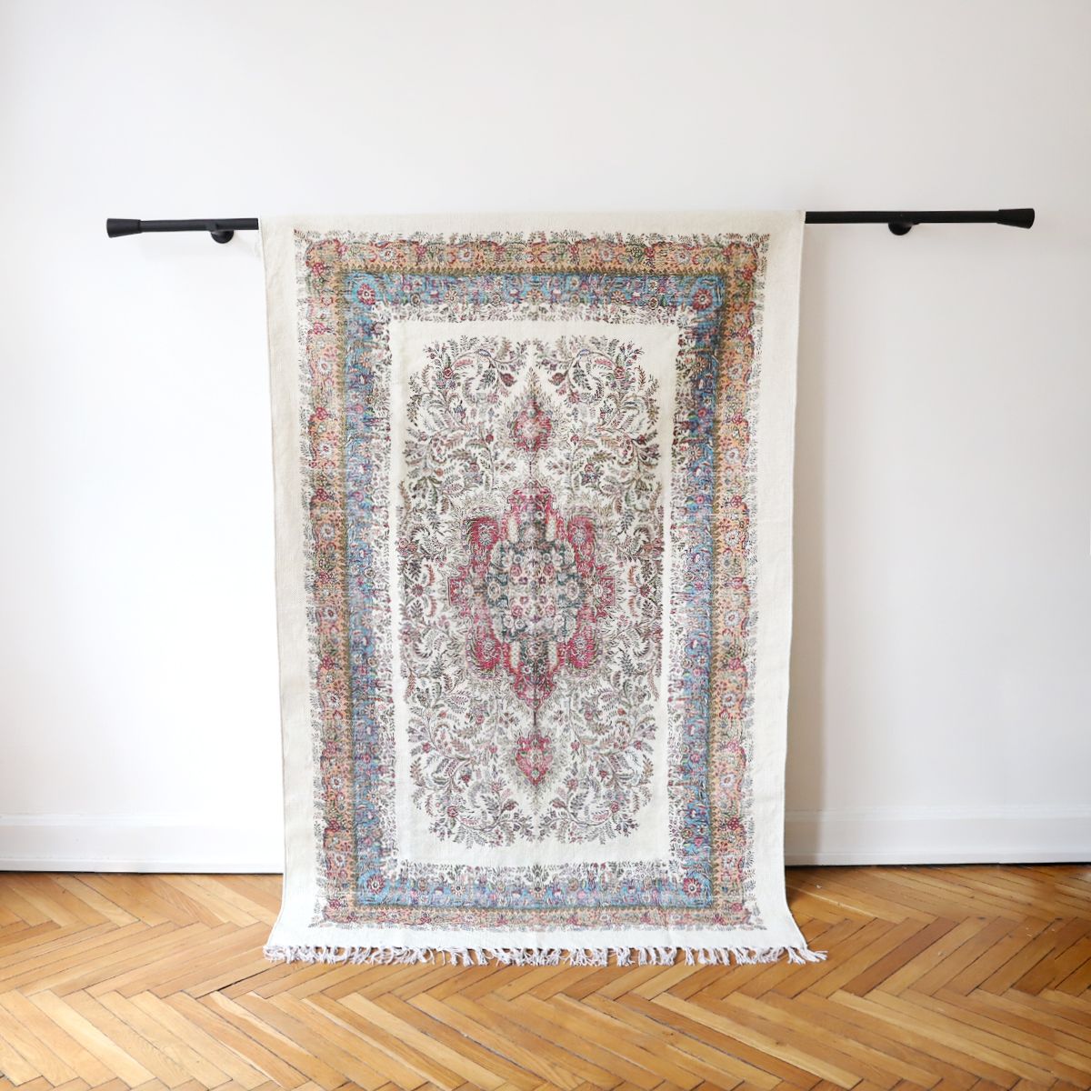 Tapis persan vintage vert Pondie Chérie