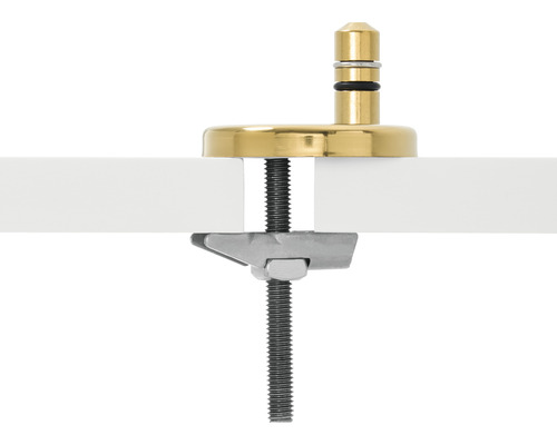 REIKA toiletzitting Mino, matzwart, gepolijste gouden scharnieren, met soft-close mechanisme en Quick&Clean.