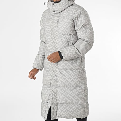 Doudoune Capuche Longue Beige