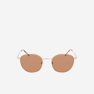 Lunettes de soleil ovales unisexes Metal Line en métal Lunettes de soleil - Marron - Lacoste - Unisex