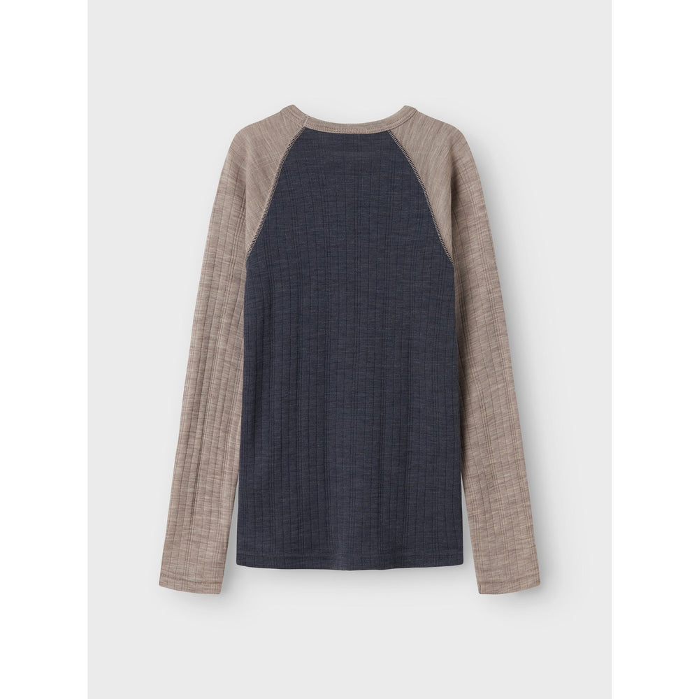 Køb Name It Ombre Blue Satellites Sleeves Nkmwang Uld Needle Ls Top Solid