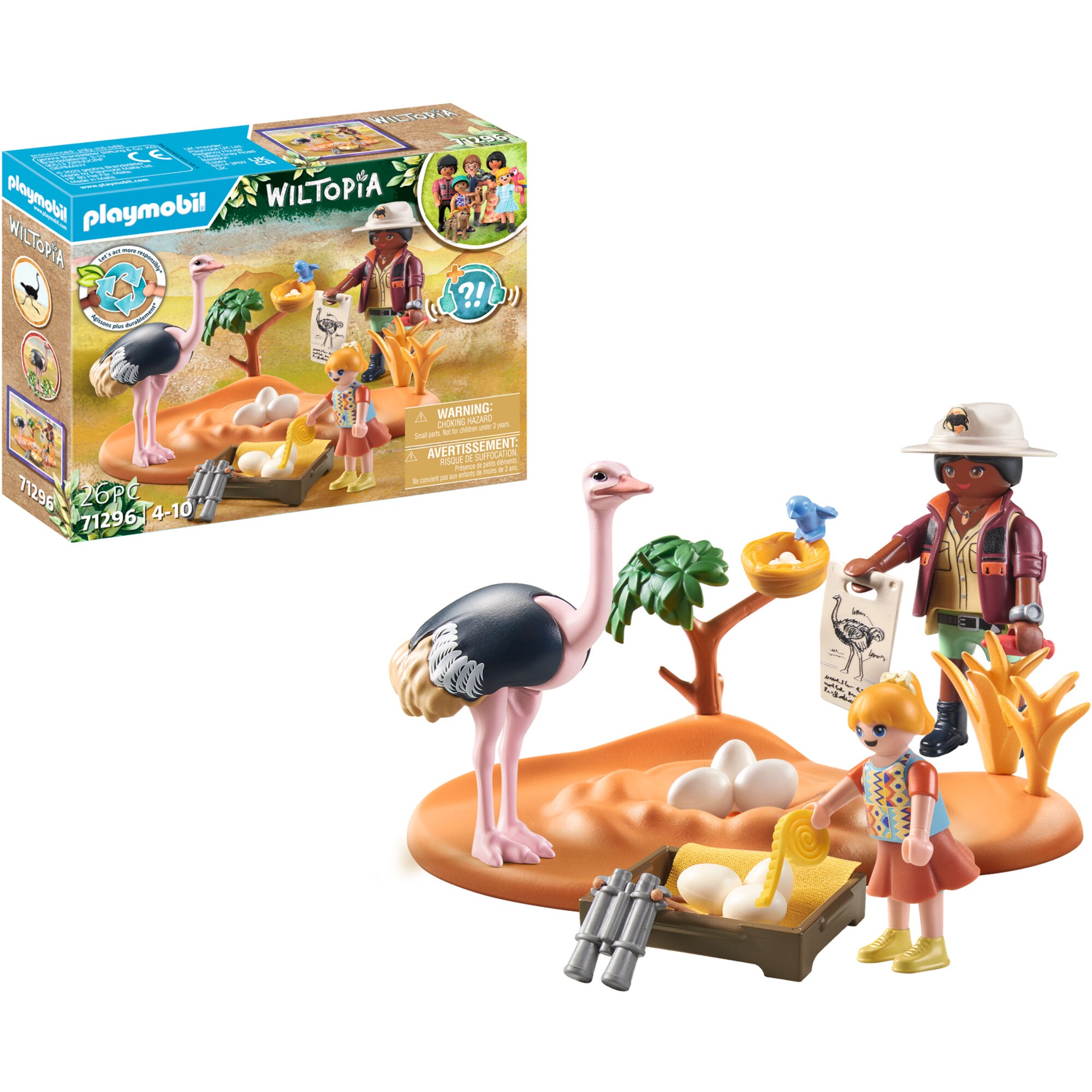 PLAYMOBIL Konstruktionsspielzeug Wiltopia Zu Gast bei Papa Strauß
