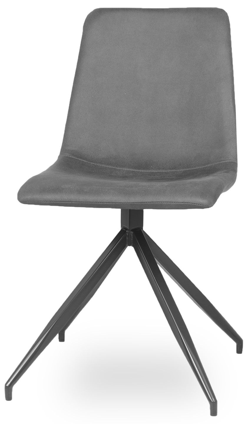 Eetkamerstoel - microvezel antraciet Bradley B45 x D52 x H86 cm