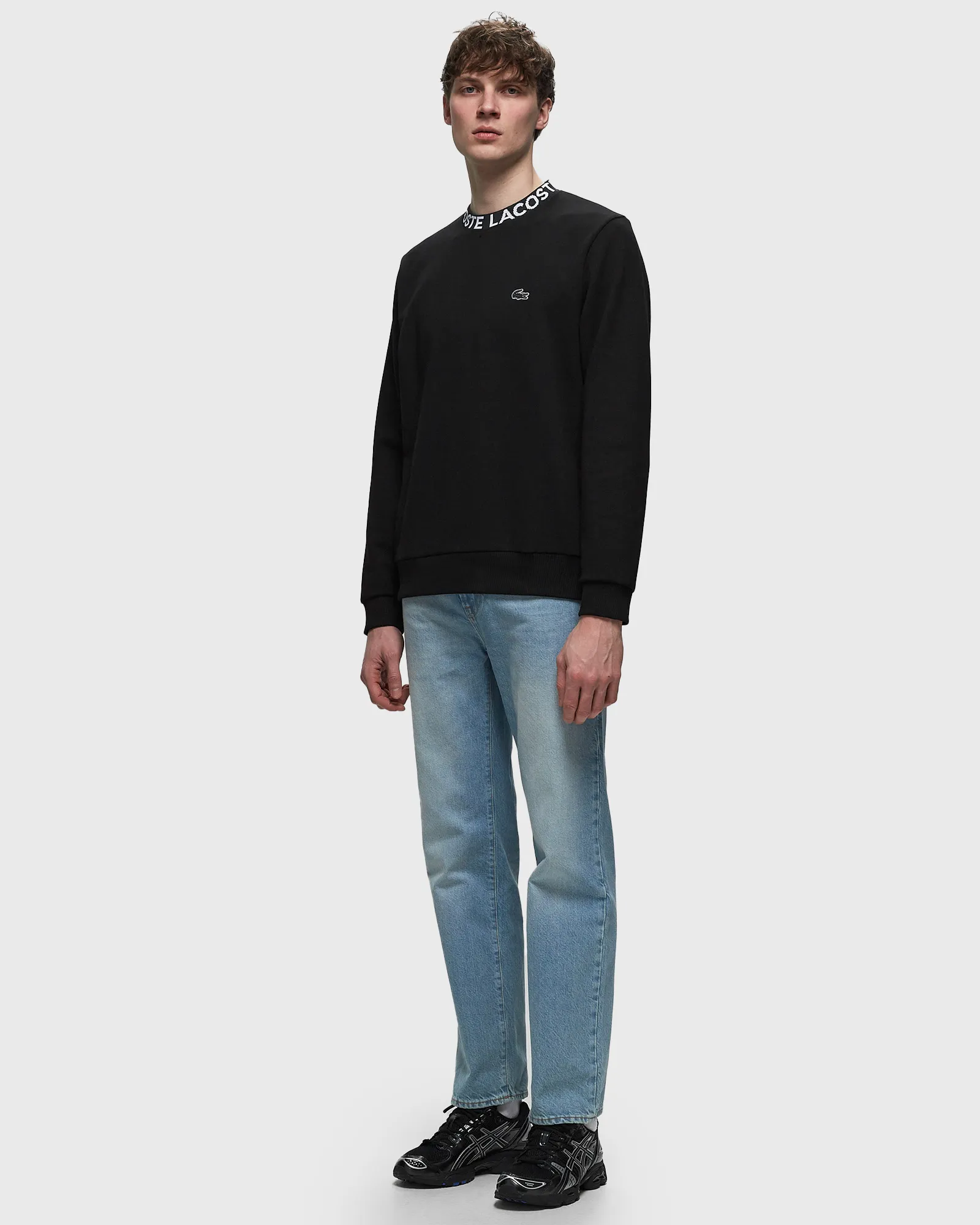 Lacoste LOGO JACQUARD COLLAR DOUBLE FACE SWEATSHIRT