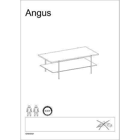 Angus sofabord - sort