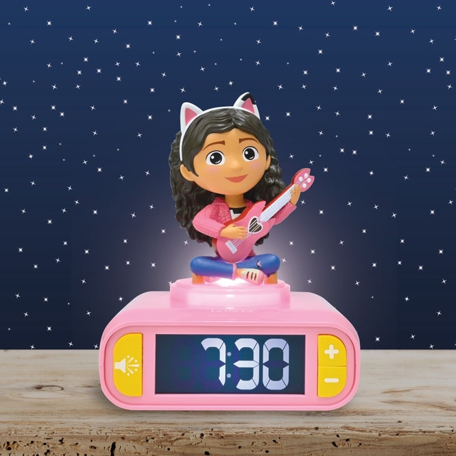 Gabby's Dollhouse - Wecker mit 3D-Nachtlicht-Figur