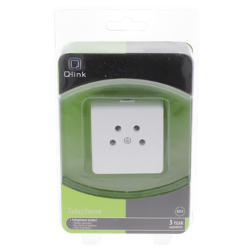 Q-Link telefoon contactdoos opbouw modulair 4 polig wit
