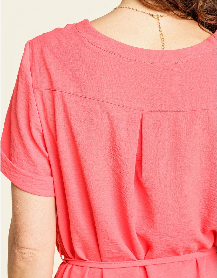 Robe chic rouge corail