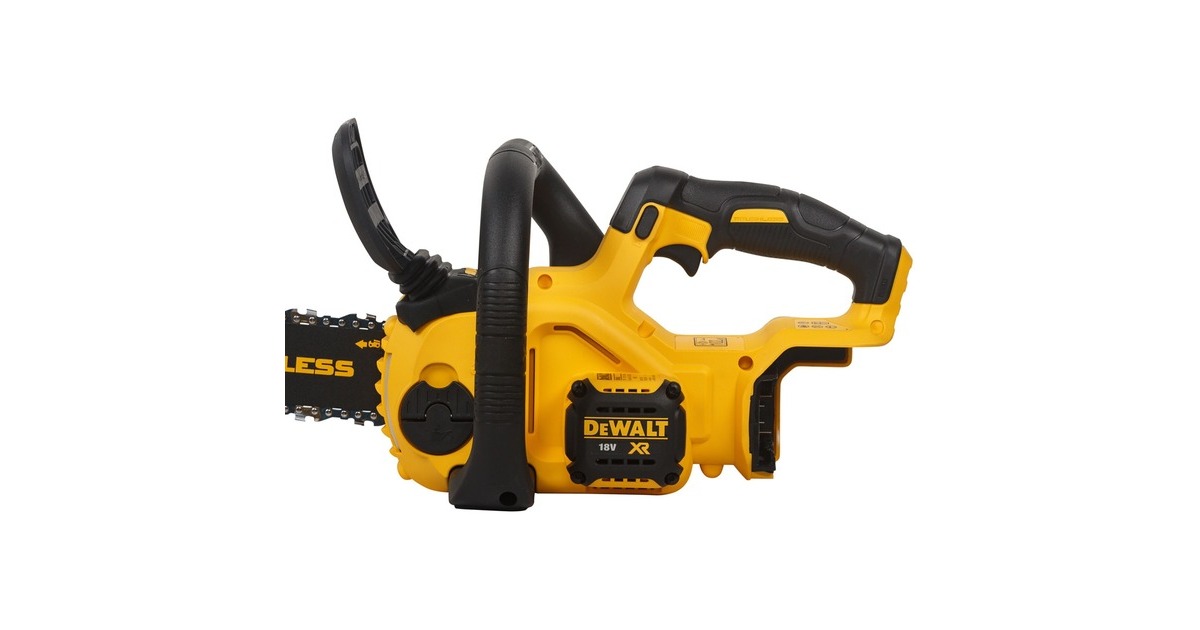 DEWALTDCM565N-XJ 18V XR Brushless Compacte kettingzaag 30cm elektrische kettingzaag  (Geel/zwart, Accu en oplader niet inbegrepen)