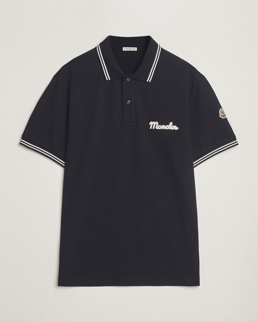 Moncler Vintage Logo Polo Navy