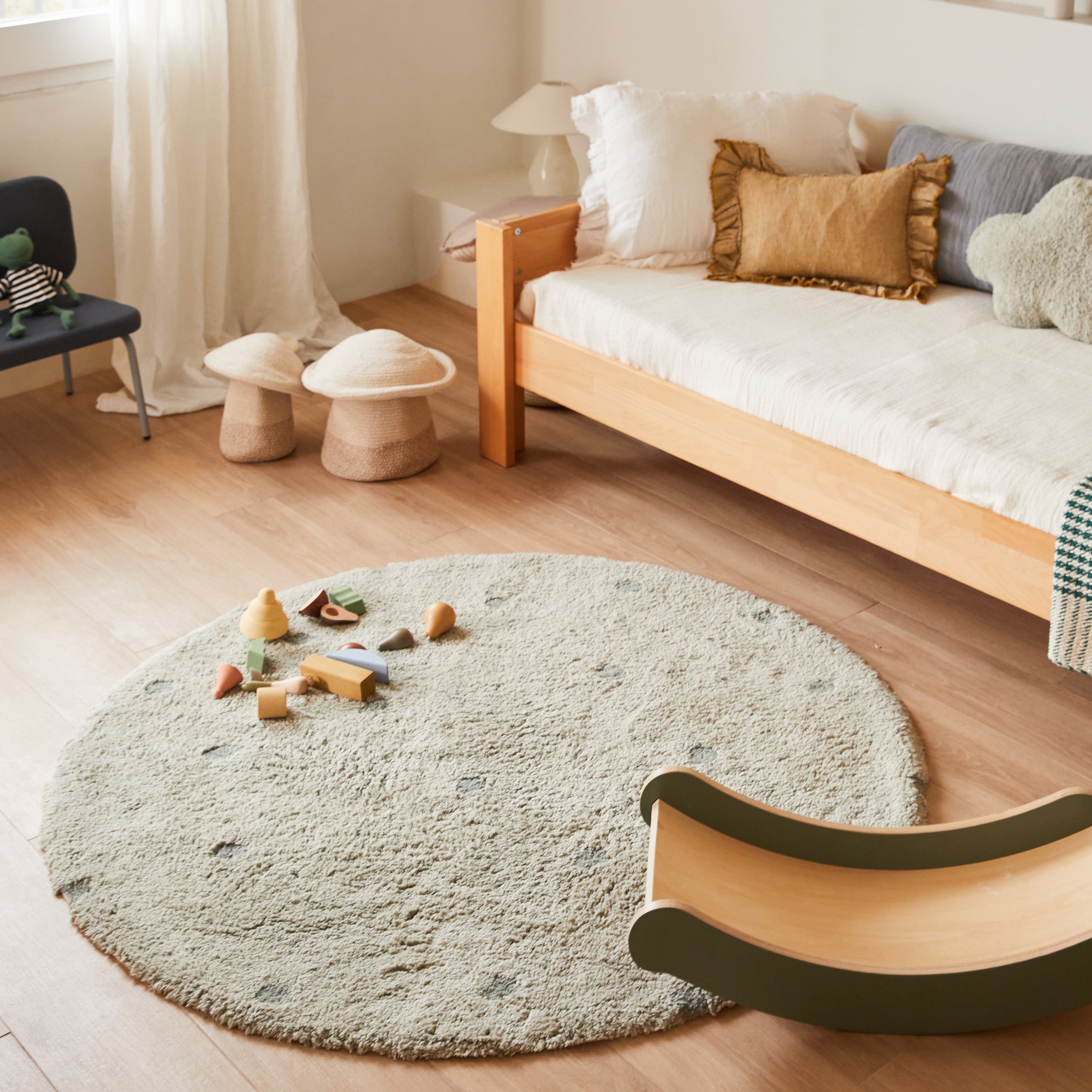 Lorena Canals Dot Vloerkleed Ã 140 cm - Blauw