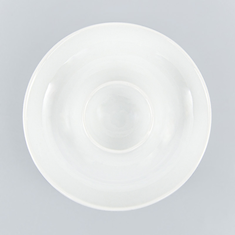 Coquetier plat blanc