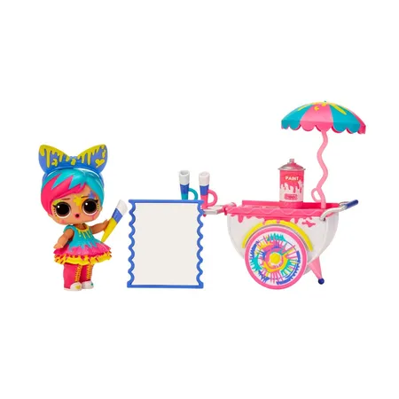 MGA Entertainment L.O.L. Surprise OMG Art Cart Playset with Splatters Collectible Doll and 8 Surprises