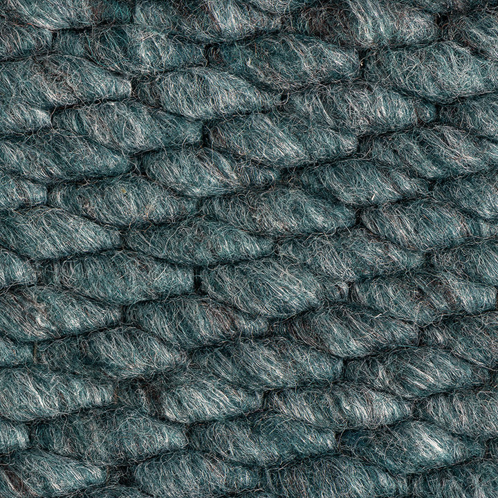 Wollen vloerkleed - Brilliant Blauw/Groen | Onwijs warm!