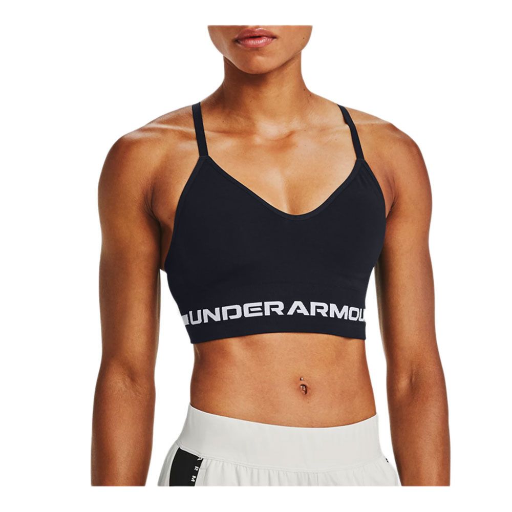 Under Armour SEAMLESS LOW LONG - Brassière Femme noir
