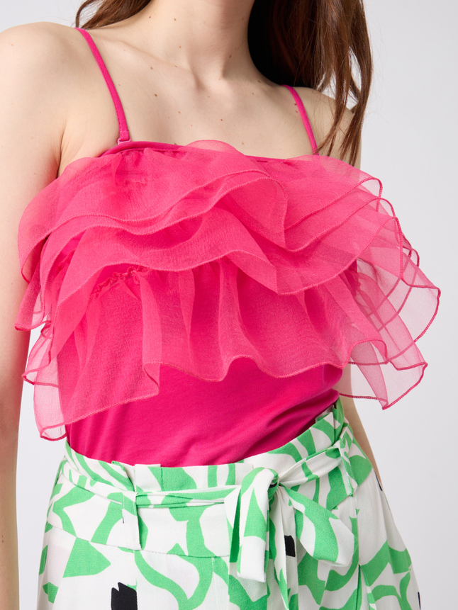 Top volants bustier
