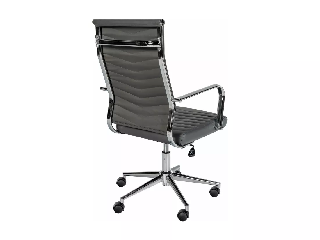 Chaise de bureau - Similicuir - Gris - Canby