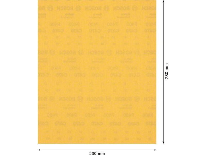 Bosch Professional Schleifpapier EXPERT C470, 230 x 280 mm, Schnelles Schleifen von Farbe und Holz