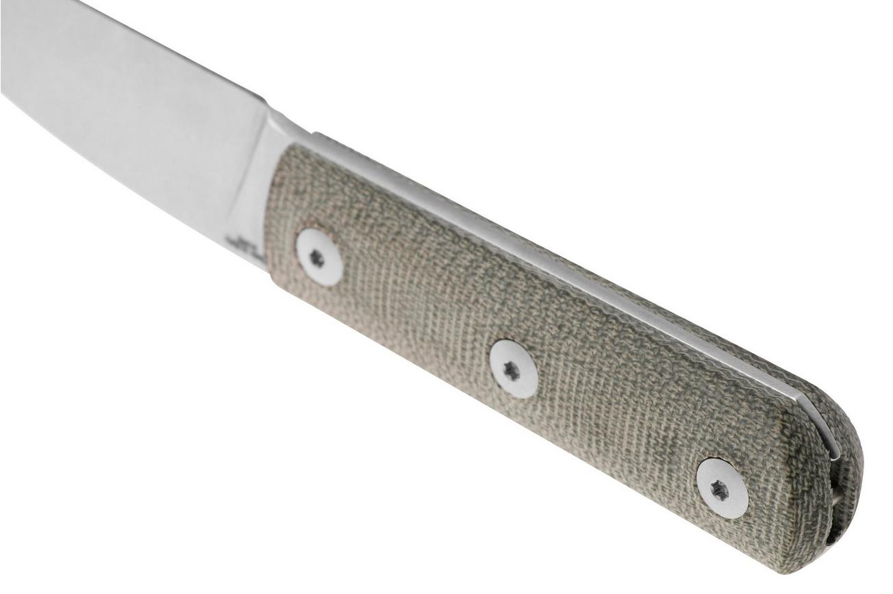 StraightLine Ally AL-GC Green Canvas Micarta, vaststaand mes