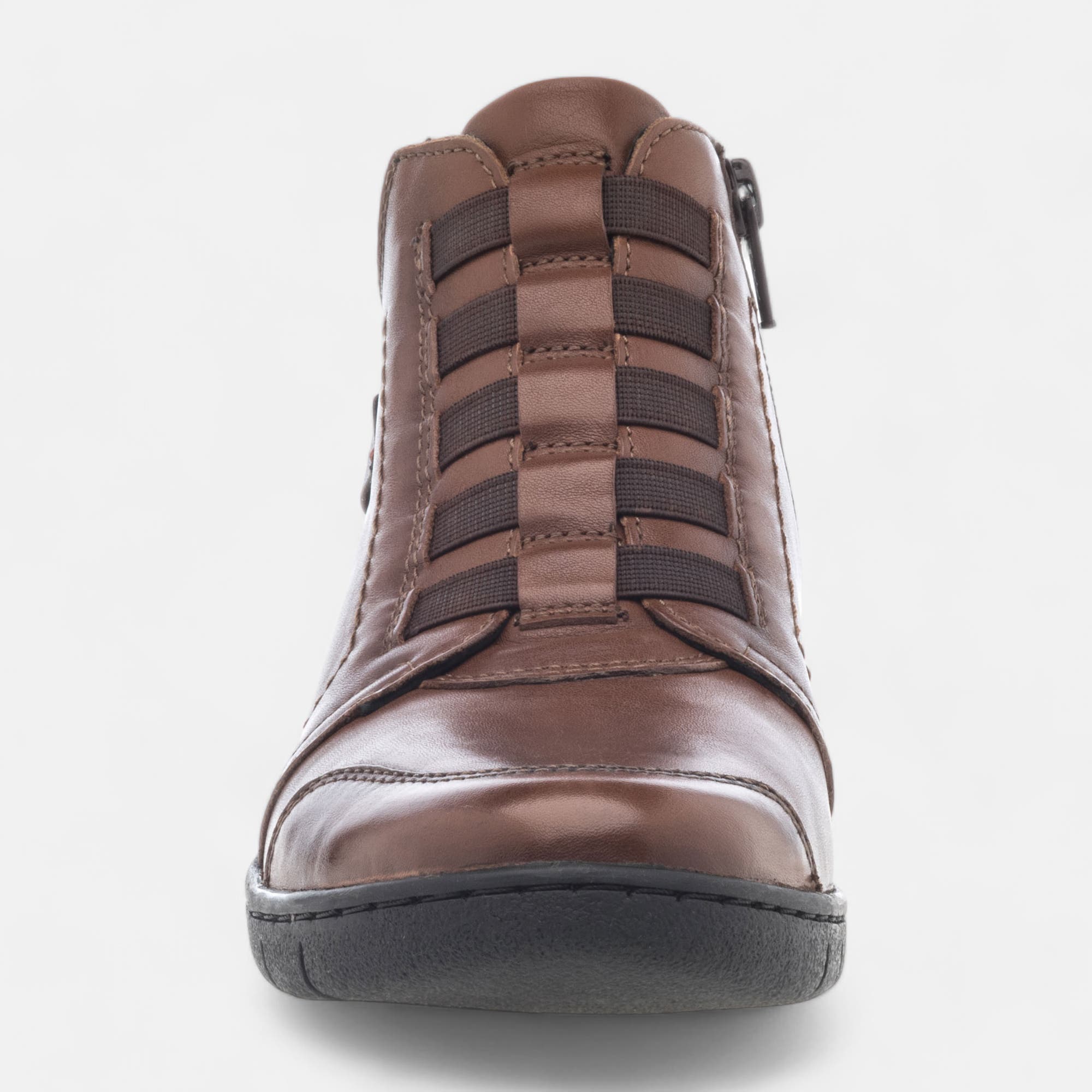 Boots Femme en cuir cognac