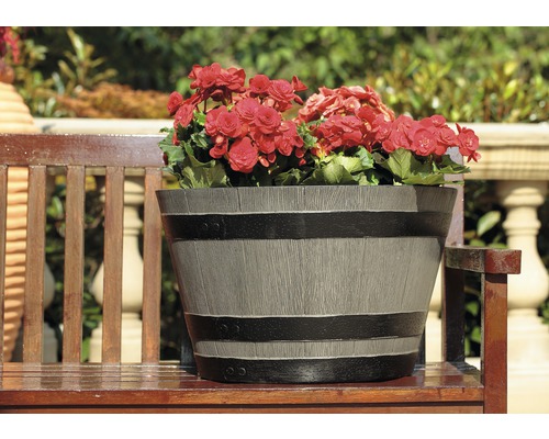 Lafiora Jasmine bloempot, H 31 cm, Ø 52 cm, taupe